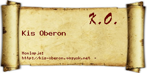Kis Oberon névjegykártya